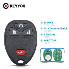 Keyyou 5x controle remoto para chevrolet, para gmc amplia, 315mhz, entrada sem chave 2024 - compre barato