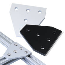 8pcs 5 Hole 90 Degree Joint Board Plate Corner Angle Bracket Connection Joint Strip for 2020 Aluminum Profile 3D Printer Frame 2024 - buy cheap