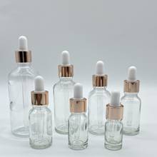 20X 5/10/15/20/30/50/100ml Refillable Rose Gold Cap Essential Oils Serum Aromather Container Eye Dropper Tincture Glass Bottles 2024 - buy cheap