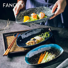 Необычные керамические тарелки FANCITY, простая ГЛУБОКАЯ ТАРЕЛКА большой вместимости, тарелка для рыбы, тарелка для фруктового салата, тарелка для риса 2024 - купить недорого