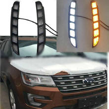 Luz Led Drl de circulación diurna para coche, parachoques delantero, lámpara antiniebla, parpadeante, para Ford Explorer 2016, 2017, 2018 2024 - compra barato