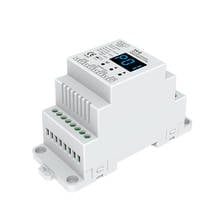 Controlador de atenuación de pantalla Led de Riel Din, controlador de voltaje constante de CC de 12V-24V, 4 canales x 5A, tira RGB única RGBW, receptor inalámbrico de 4 canales, V4-D 2024 - compra barato