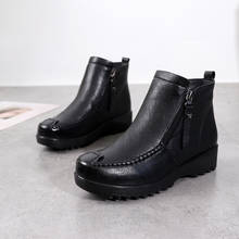 Женские зимние ботинки, теплые короткие водонепроницаемые ботильоны с мехом и плюшевой подкладкой, удобная повседневная обувь для женщин, бесплатная доставка 2024 - купить недорого