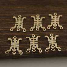 30pcs Filigree Flower Loops Earrings Connector Charms Oriental Pendant Quality Brass Metal Gold Color DIY Jewelry Accessories 2024 - buy cheap