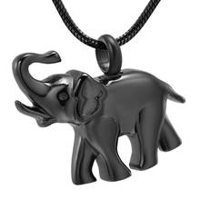 Joia cromada para cinzas, pingente memorial do formato de elefante, colar de lembrança de aço inoxidável para animais de estimação para mulheres e homens 2024 - compre barato