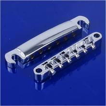 Chrome Guitar Bridge Tune-O-matic Tailpiece Tail For Les Paul LP Style Set New 2024 - buy cheap