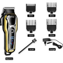 Cortadora de pelo eléctrica profesional recargable, máquina de afeitar para salón de belleza, barbería, 20 #51 2024 - compra barato
