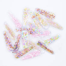 Wholesale 60Pcs 6CM Transparent Plastic Sequins Applique for DIY Headwear Hair BB Clips Sticker Accessories Decor Patches H06 2024 - buy cheap