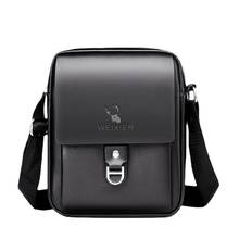2022 New men's shoulder bag high quality PU leather business handbag luxury brand messenger bag casual fashion men's small bag 2024 - buy cheap
