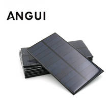 Painel solar 5.5v 1.65w 300ma, célula solar policristalina 5v 300ma com módulo de regulação de carga e bateria 3.7v para áreas externas 2024 - compre barato