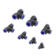 3 Way T shaped Pneumatic Connector 4mm 6mm 8mm 10mm 12mm 14mm 16mm OD Pipe Push In Air Gas Slip Lock Quick Connector Adapters 2024 - buy cheap
