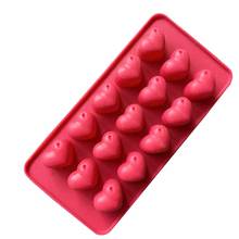 Силиконовая форма для шоколада, 15 ячеек, в виде красного сердца, поднос для льда, Мягкая силиконовая форма для торта, инструменты для выпечки «сделай сам», инструменты для выпечки, для пекарни 2024 - купить недорого
