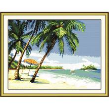 Counted Cross-Stitch Joy Sunday Needlepoint  Embroidery Needlework Stamped Printed 11CT 14CT Seaside Patterns Thread Fabric Kits 2024 - buy cheap