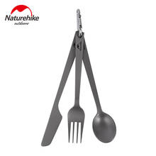 Naturehike Outdoor Camping Picnic titanium Spoon Tableware titanium Fork Ultralight pure titanium Spork 2024 - buy cheap