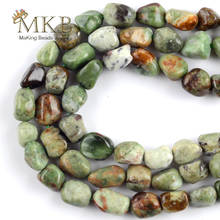 Wholesale Natural Stone Green Opal Irregular Beads Spacer Loose Beads For Jewelry Making 8-10mm DIY Bracelet Necklace Strand15" 2024 - buy cheap