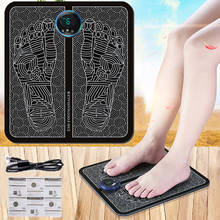 Masajeador de pies recargable por USB, estera de masaje de pies eléctrica EMS, estimulador muscular, relajante, para el cuidado de la salud 2024 - compra barato