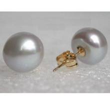 Jewelry Free Shipping  huge Real south sea 10-11mm golden natural pearl earring 2024 - buy cheap