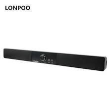 LONPOO Bluetooth-колонка, 10 Вт, USB-Колонка для компьютеров, ноутбуков, ПК, iPhone, звуковая панель, AUX, Bluetooth-колонки 2024 - купить недорого