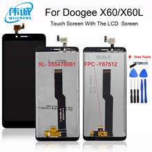 Kit de reposição de tela lcd touch screen para doogee x60, tela lcd sensível ao toque para substituição, 100% testado, x60 l x60l 2024 - compre barato