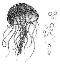 Selos jellyfish azsg, selos limpos para scrapbooking, arte para decoração, faça você mesmo, cartão, artesanato 2024 - compre barato