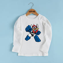 Camiseta con estampado de cómic de Japón para niños y niñas, ropa informal divertida de manga larga con estampado de dibujos animados Mazinger Z, LKP5186 2024 - compra barato