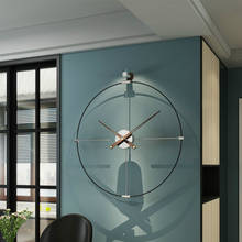 Relógio de parede estilo nórdico, relógio de luxo criativo simples de quartzo, para sala de estar, grande, moderno, silencioso, decoração de casa db60bg 2024 - compre barato