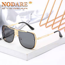 NODARE Brand 2020 Fashion Sunglasses Men Square Metal Frame Male Sun Glasses Driving Fishing Eyewear zonnebril heren 2024 - buy cheap