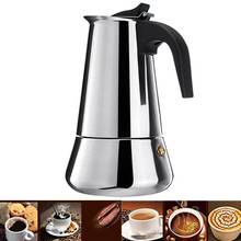 Estufa Moka cafetera de acero inoxidable, cafetera Moka Espresso percolador, estufa, cafetera de 100/200/300/450 ML 2024 - compra barato