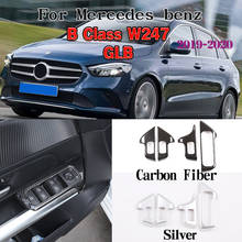 For Mercedes Benz B GLB Class W247 X247 2019-2020 ABS Chrome/Carbon Fiber Car Window Lift Button Frame Trim Interior Accessories 2024 - buy cheap