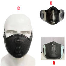 Takerlama Solider Bucky Cosplay Latex Mask PVC Mask Half Face Headgear Hallowwen Party Masquerade Props 2024 - buy cheap