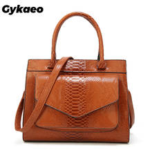 GYKAEO European and American Style Fashion Ladies Messenger Shoulder Bags Handbags Women Famous Brands Snake Pattern Tote Bag 2024 - buy cheap