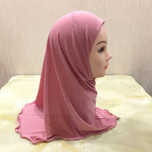 H1360 Красивая однотонная Маленькая женская фотосессия, арабский хиджаб, можно заказать все белого цвета 2024 - купить недорого