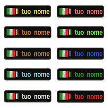 Итальянский флаг вышивка пользовательское имя заплатка с текстом полосы значок утюжить или пришить на или липучке подложки патчи для одежды рюкзак шляпа 2024 - купить недорого
