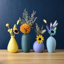 Керамические вазы Morandi для корзина, скандинавские цветочные горшки, настольные растения, домашний декор, бонсай, контейнер для сушеных цветов 2024 - купить недорого