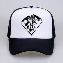 Never Give Up Letter print Men hat boxer Fitness Baseball cap fashion brand Men women Mesh Trucker hat adjustable snapback bone 2024 - buy cheap