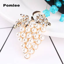 Pomlee New Arrival Pearl and Rhinestone Grape Shape Brooches for Women Baroque Style Elegant Brooch Pin Winter Gift Whosales 2024 - buy cheap