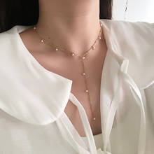 Women Fashion Vintage Pearl Necklace Long Tassel Necklace Elegant Chain Retro Gypsophila Accessories Jewelry Gift for Wedding 2024 - buy cheap