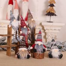 Muñecos de felpa de pierna larga para Navidad, adornos colgantes para árbol de Navidad, decoraciones navideñas para el hogar, Feliz Año Nuevo 2021, 2021 2024 - compra barato
