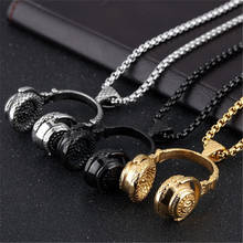 Music DJ Headphone Pendant Stainless Steel Chain Men Women Hip Hop Jewelry Rock Headset Necklaces Music Lovers Gifts 2024 - buy cheap