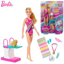 Original Barbie Doll Swimwear Clothes with Diving Board Toys for Girls Accessories and Puppy Kids Barbie Reborn Boneca Dolls 2024 - buy cheap