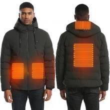 Moda masculina jaqueta elétrica aquecida aquecimento colete usb térmica pano quente pena venda quente plus size jaqueta de inverno 2024 - compre barato