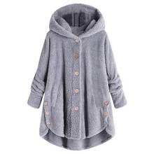 Casual Warm Jacket Oversized 5XL Sherpa Fleece Irregular Thick Coat Casual Loose Single-Breasted Jacket Ladies Street Warm Coat 2024 - buy cheap