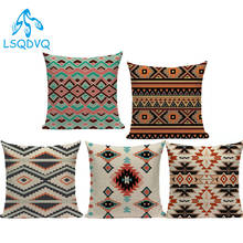 Boho Cushion Cover Village Textil Plaid Stripes Throw Pillow Case Square Sofa And Chair Custom Printing Pillow Cover Cushion 2024 - buy cheap