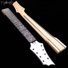 8 string guitar neck 27 inch scale length, neck head with tuner hole, double middle line, flower inlay rosewood fingerboard 2024 - buy cheap
