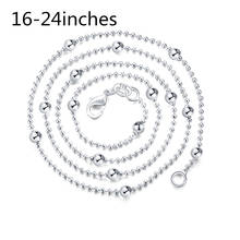 Charms wedding party Beads style chain silver color cute women Men necklace jewelry silver fashion cute necklace wedding LN060 2024 - buy cheap