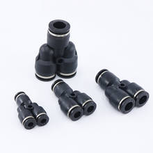 1pcs 3 Way Port Y Shape Air Pneumatic 4/6/8/10/12/16mm OD Hose Tube Push in Gas Plastic Pipe Fitting Connectors Quick Fittings 2024 - buy cheap