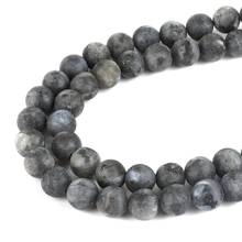 Cuentas de piedra negra con purpurina Natural para la fabricación de joyas, accesorios para collar, pulsera y pendientes, 38-95 Uds., 4-10mm 2024 - compra barato