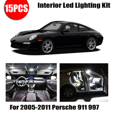 Kit de bombillas de luz LED Canbus para matrícula, luz de techo de mapa Interior, sin errores, Blanca, para Porsche 2005, 2011, 911, 15 Uds. 2024 - compra barato