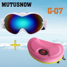 Óculos de esqui homem e mulher pequenas lentes profissional duplo uv400 anti-nevoeiro adulto óculos de esqui folheado 2024 - compre barato