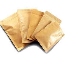 Mini bolsa de papel kraft com zíper, 100 peças, 7*10cm, saco de alumínio, sacola de café, porcas, embalagem, saco zip-lock para armazenamento 2024 - compre barato